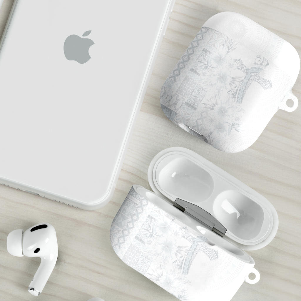 Samoa AIGA Mamanu Siapo Malu Motifs AirPods Case Lotu a Tamaiti White Ver