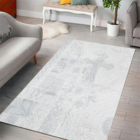 Samoa AIGA Mamanu Siapo Malu Motifs Area Rug Lotu a Tamaiti White Ver