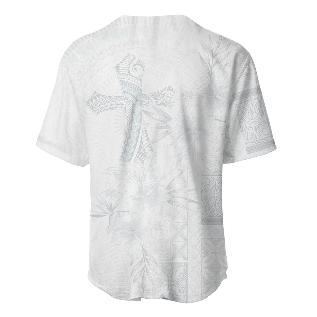 Samoa AIGA Mamanu Siapo Malu Motifs Baseball Jersey Lotu a Tamaiti White Ver