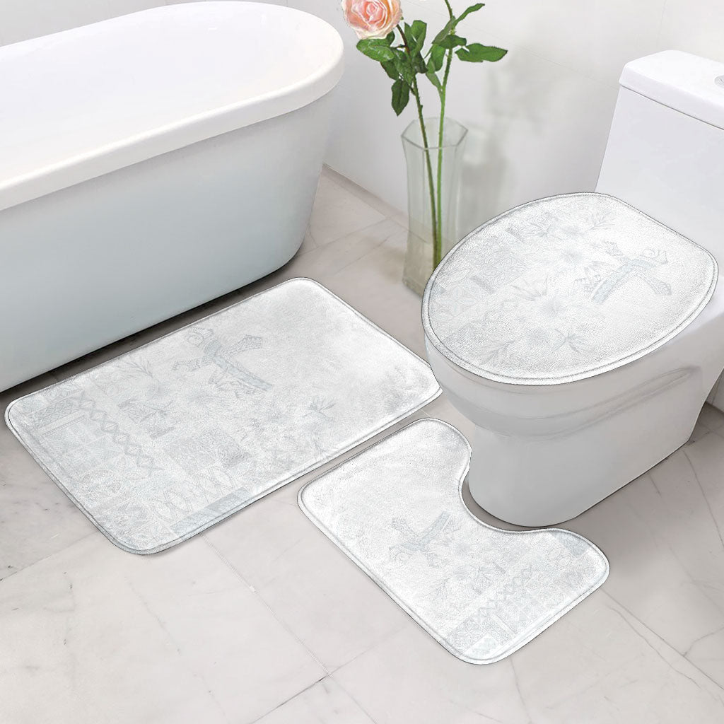 Samoa AIGA Mamanu Siapo Malu Motifs Bathroom Set Lotu a Tamaiti White Ver