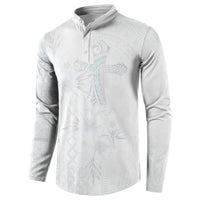 Samoa AIGA Mamanu Siapo Malu Motifs Button Sweatshirt Lotu a Tamaiti White Ver