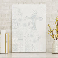Samoa AIGA Mamanu Siapo Malu Motifs Canvas Wall Art Lotu a Tamaiti White Ver