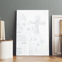 Samoa AIGA Mamanu Siapo Malu Motifs Canvas Wall Art Lotu a Tamaiti White Ver