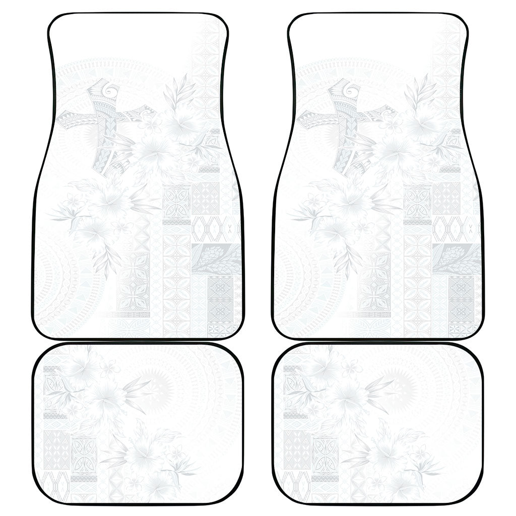 Samoa AIGA Mamanu Siapo Malu Motifs Car Mats Lotu a Tamaiti White Ver
