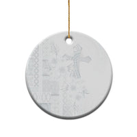 Samoa AIGA Mamanu Siapo Malu Motifs Ceramic Ornament Lotu a Tamaiti White Ver