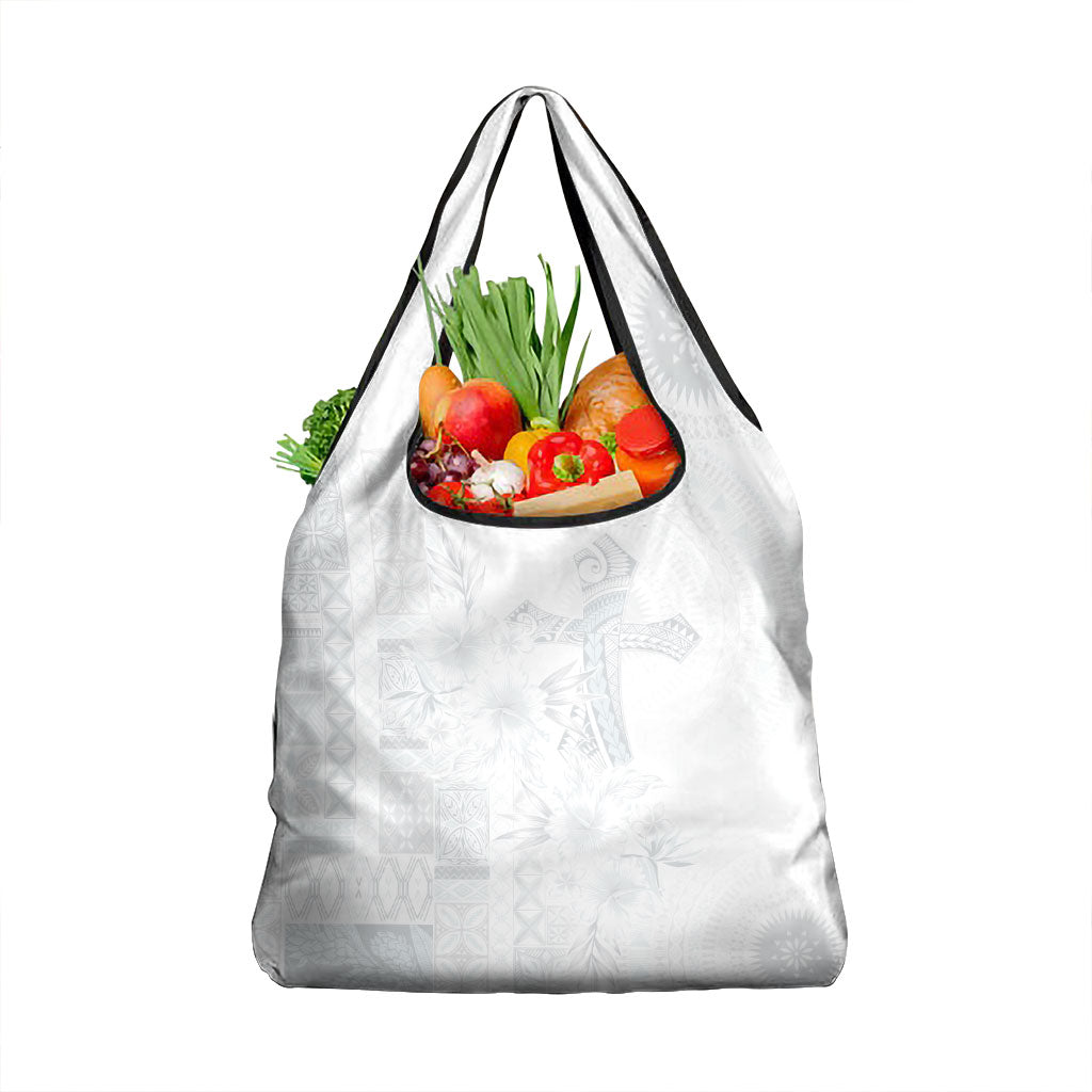 Samoa AIGA Mamanu Siapo Malu Motifs Grocery Bag Lotu a Tamaiti White Ver