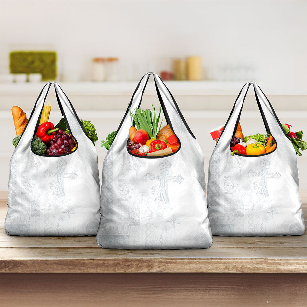 Samoa AIGA Mamanu Siapo Malu Motifs Grocery Bag Lotu a Tamaiti White Ver
