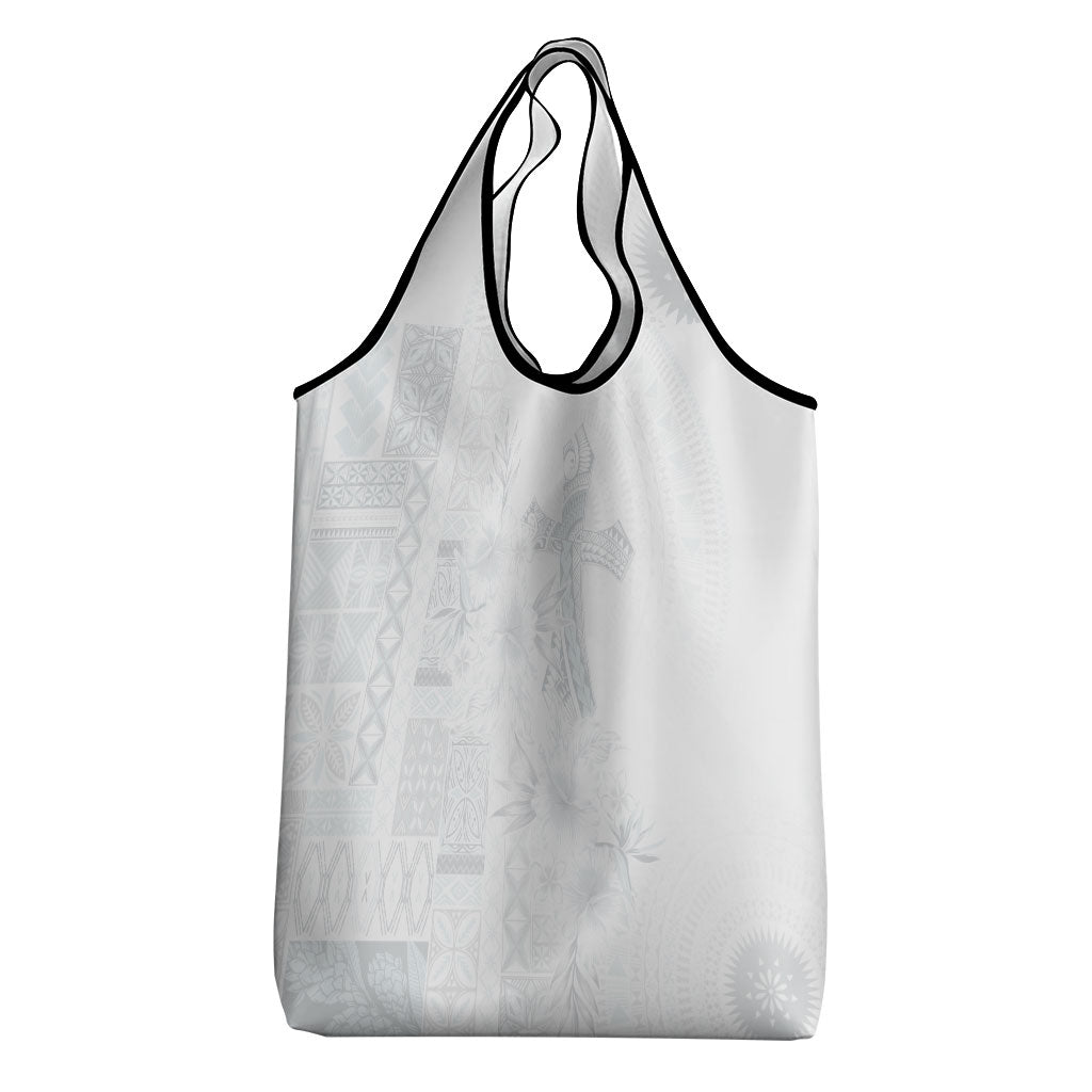 Samoa AIGA Mamanu Siapo Malu Motifs Grocery Bag Lotu a Tamaiti White Ver
