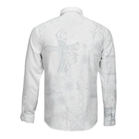 Samoa AIGA Mamanu Siapo Malu Motifs Long Sleeve Button Shirt Lotu a Tamaiti White Ver LT7 - Polynesian Pride