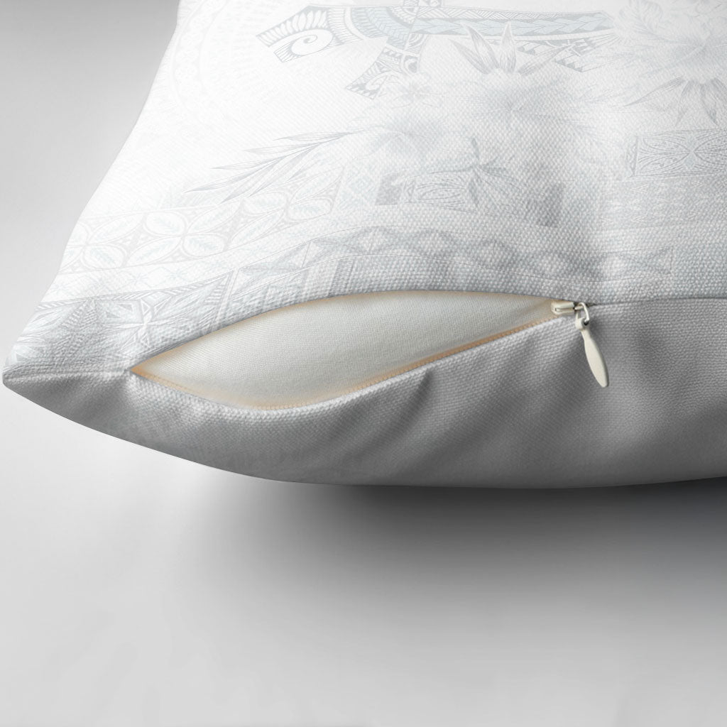 Samoa AIGA Mamanu Siapo Malu Motifs Pillow Cover Lotu a Tamaiti White Ver