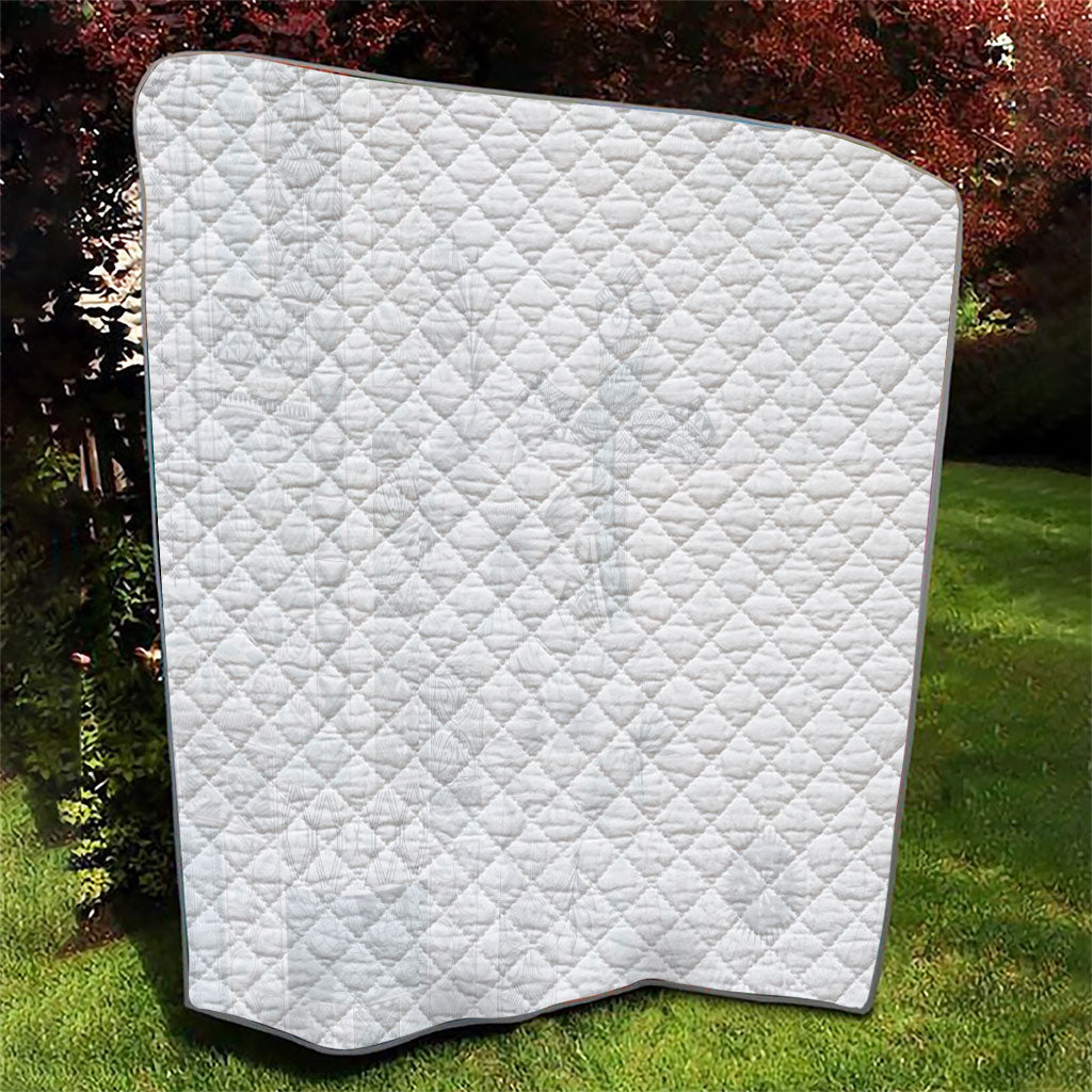Samoa AIGA Mamanu Siapo Malu Motifs Quilt Lotu a Tamaiti White Ver