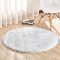 Samoa AIGA Mamanu Siapo Malu Motifs Round Carpet Lotu a Tamaiti White Ver
