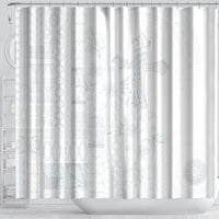 Samoa AIGA Mamanu Siapo Malu Motifs Shower Curtain Lotu a Tamaiti White Ver LT7 - Polynesian Pride