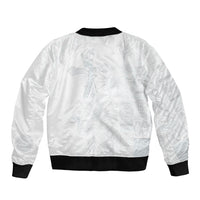 Samoa AIGA Mamanu Siapo Malu Motifs Sleeve Zip Bomber Jacket Lotu a Tamaiti White Ver