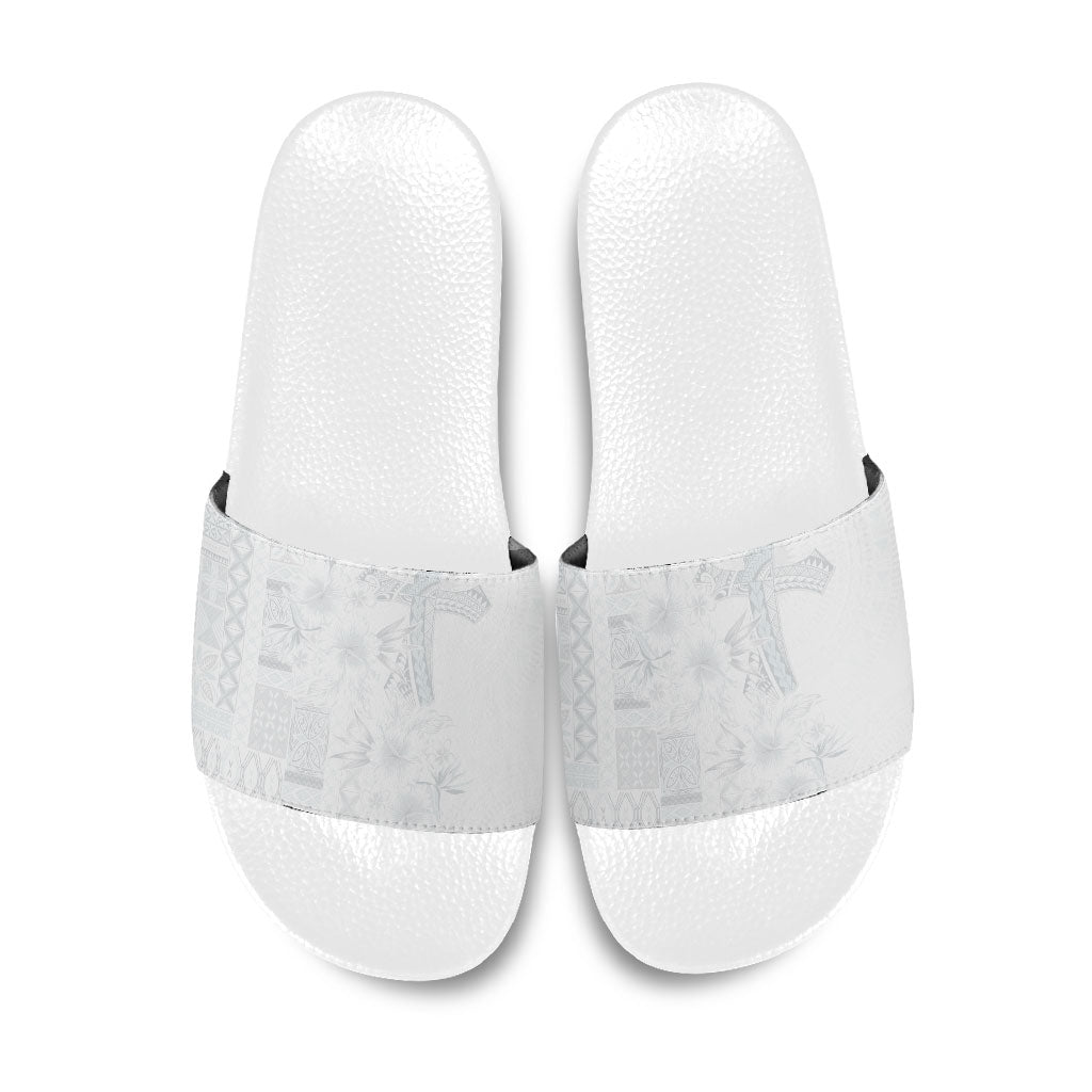 Samoa AIGA Mamanu Siapo Malu Motifs Slide Sandals Lotu a Tamaiti White Ver