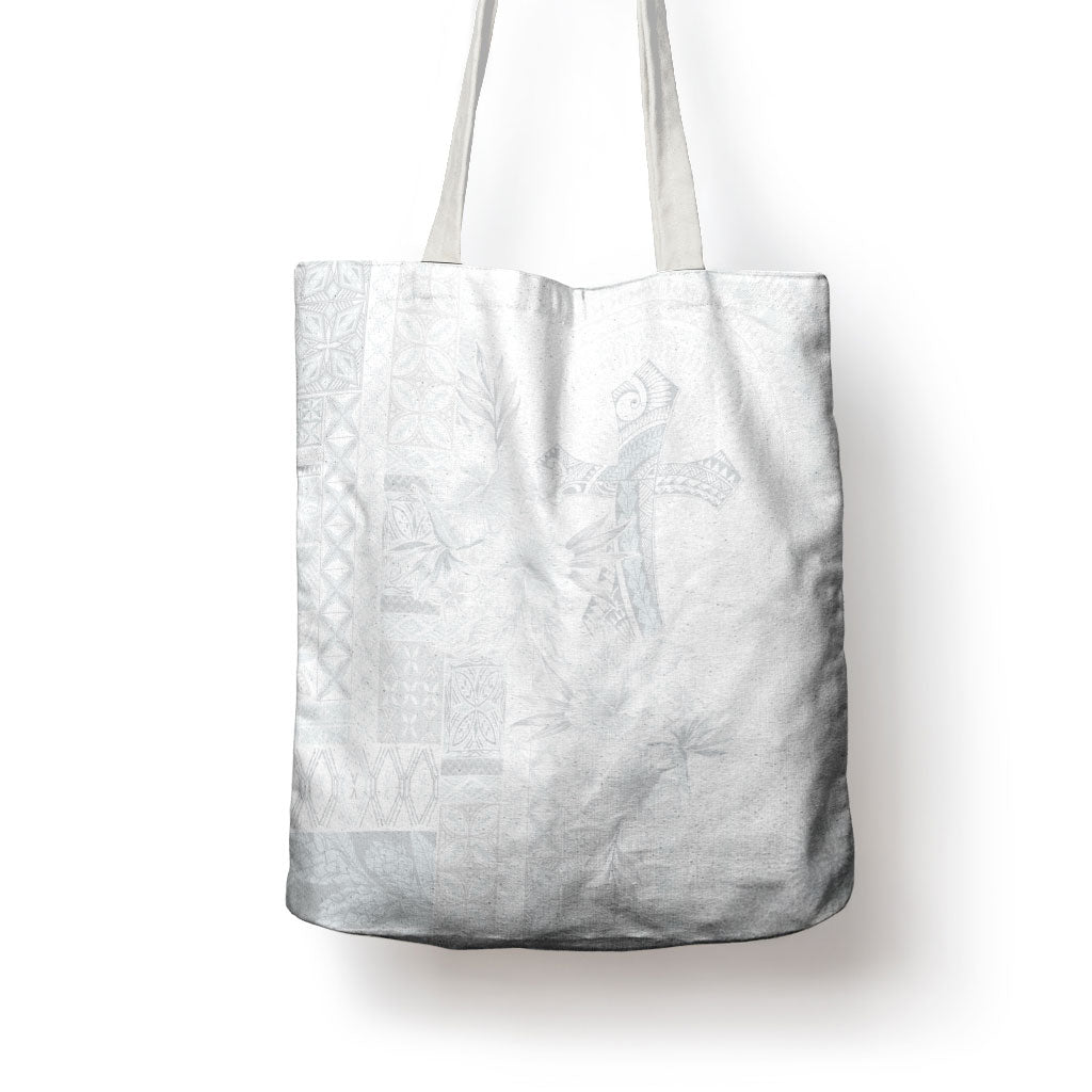 Samoa AIGA Mamanu Siapo Malu Motifs Tote Bag Lotu a Tamaiti White Ver LT7 - Polynesian Pride