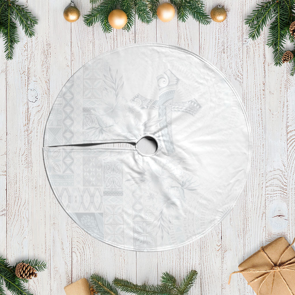 Samoa AIGA Mamanu Siapo Malu Motifs Tree Skirt Lotu a Tamaiti White Ver LT7 Casual White - Polynesian Pride