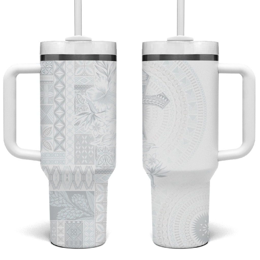 Samoa AIGA Mamanu Siapo Malu Motifs Tumbler With Handle Lotu a Tamaiti White Ver