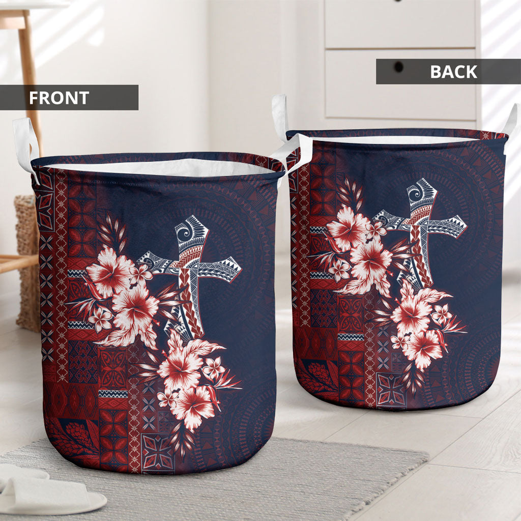 Samoa AIGA Mamanu Siapo Malu Motifs Laundry Basket Flag Color