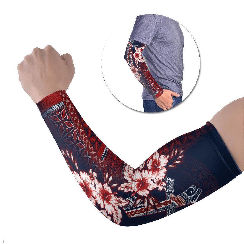Samoa AIGA Mamanu Siapo Malu Motifs Arm Sleeves Flag Color