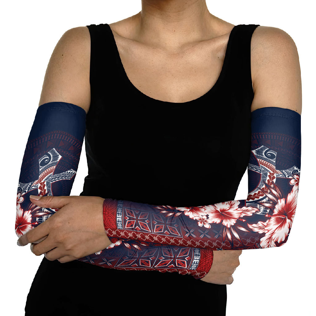Samoa AIGA Mamanu Siapo Malu Motifs Arm Sleeves Flag Color