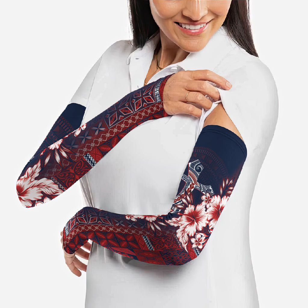 Samoa AIGA Mamanu Siapo Malu Motifs Arm Sleeves Flag Color