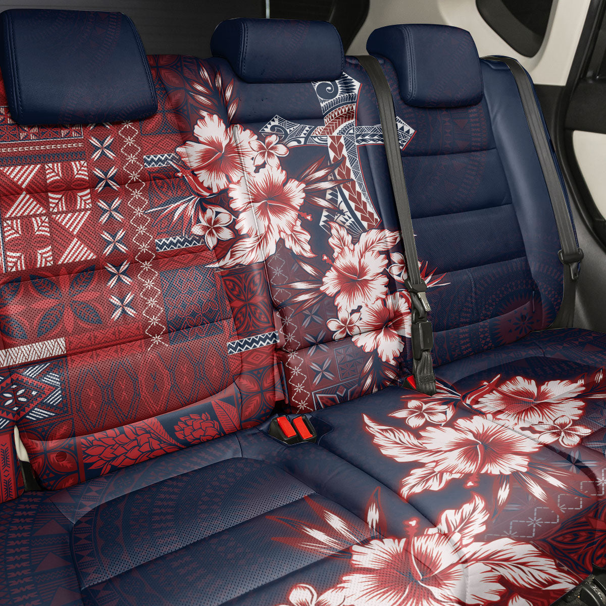 Samoa AIGA Mamanu Siapo Malu Motifs Back Car Seat Cover Flag Color
