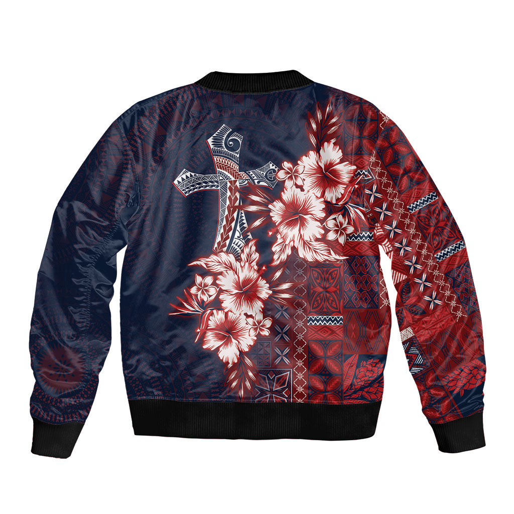 Samoa AIGA Mamanu Siapo Malu Motifs Bomber Jacket Flag Color