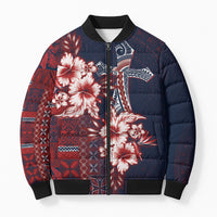 Samoa AIGA Mamanu Siapo Malu Motifs Bomber Puffer Jacket Flag Color