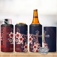 Samoa AIGA Mamanu Siapo Malu Motifs 4 in 1 Can Cooler Tumbler Flag Color