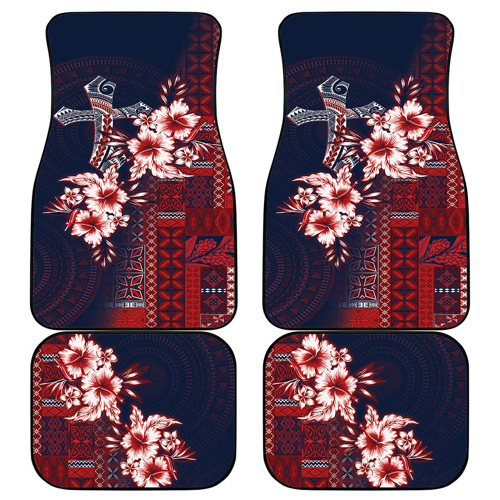 Samoa AIGA Mamanu Siapo Malu Motifs Car Mats Flag Color