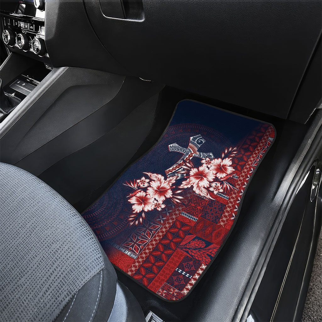 Samoa AIGA Mamanu Siapo Malu Motifs Car Mats Flag Color