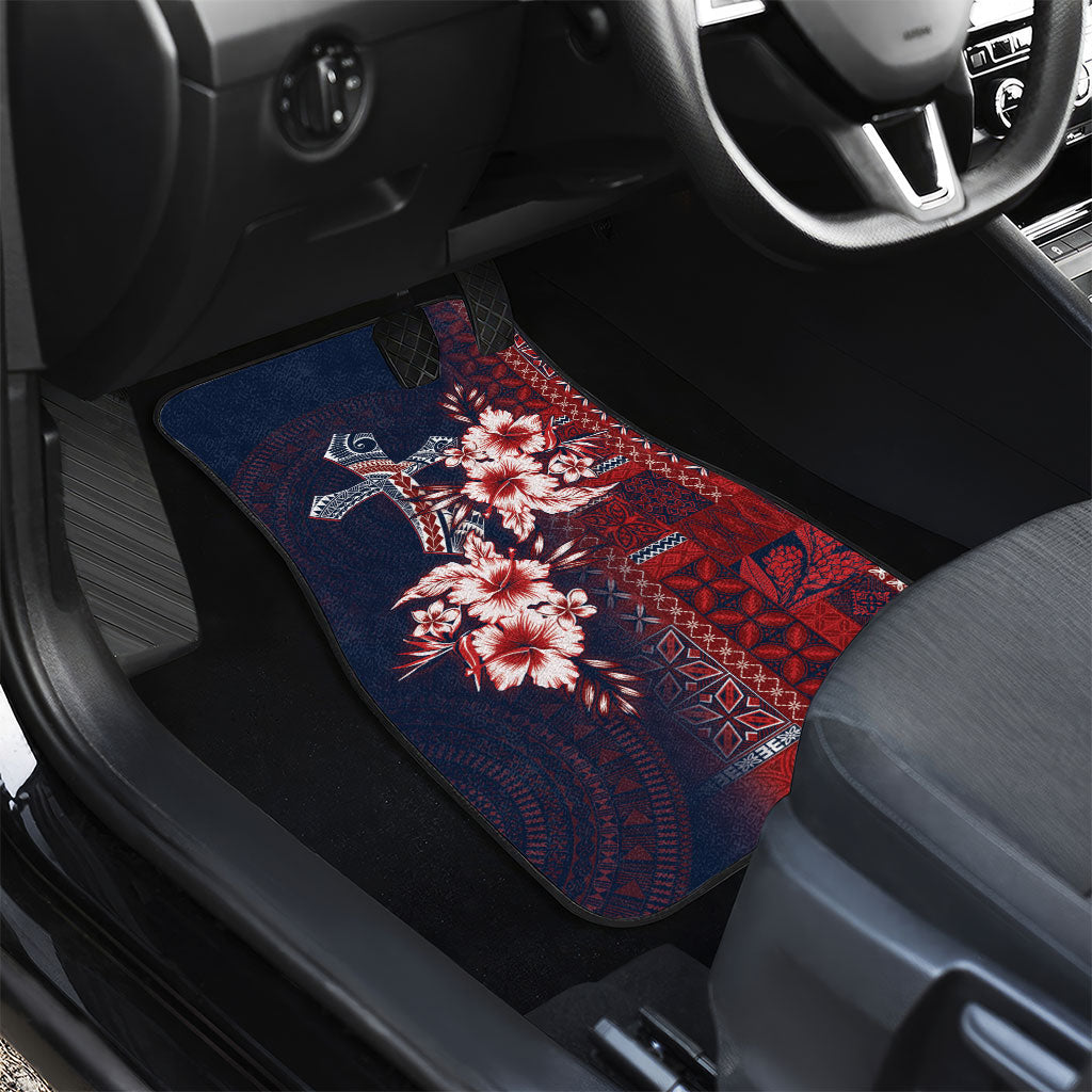 Samoa AIGA Mamanu Siapo Malu Motifs Car Mats Flag Color