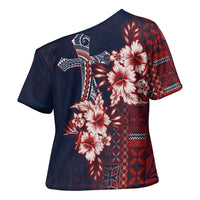 Samoa AIGA Mamanu Siapo Malu Motifs Cross Shoulder Shirt Flag Color