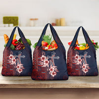 Samoa AIGA Mamanu Siapo Malu Motifs Grocery Bag Flag Color