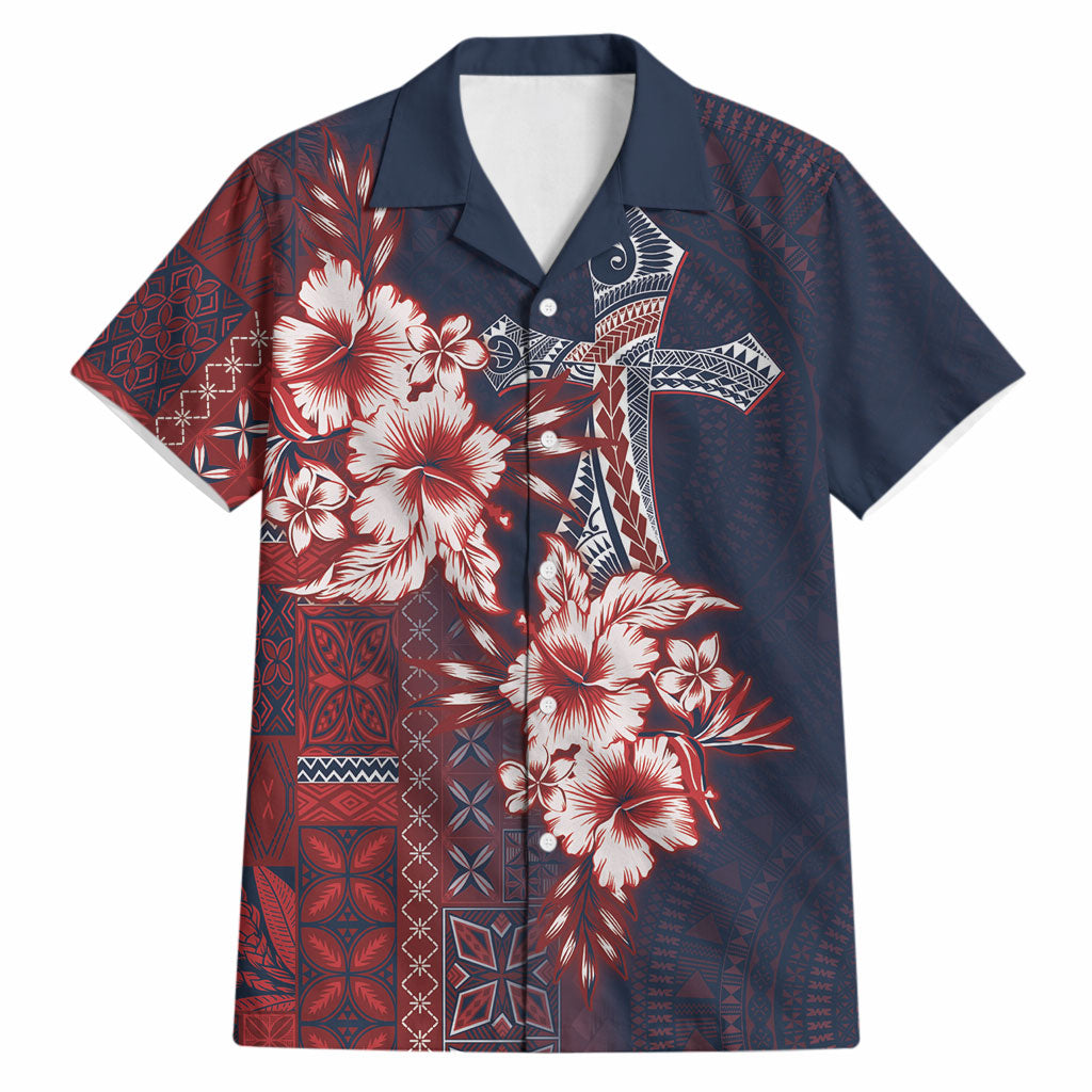 Samoa AIGA Mamanu Siapo Malu Motifs Hawaiian Shirt Flag Color