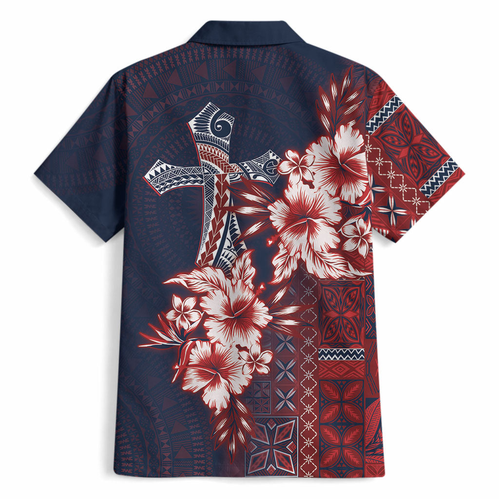Samoa AIGA Mamanu Siapo Malu Motifs Hawaiian Shirt Flag Color