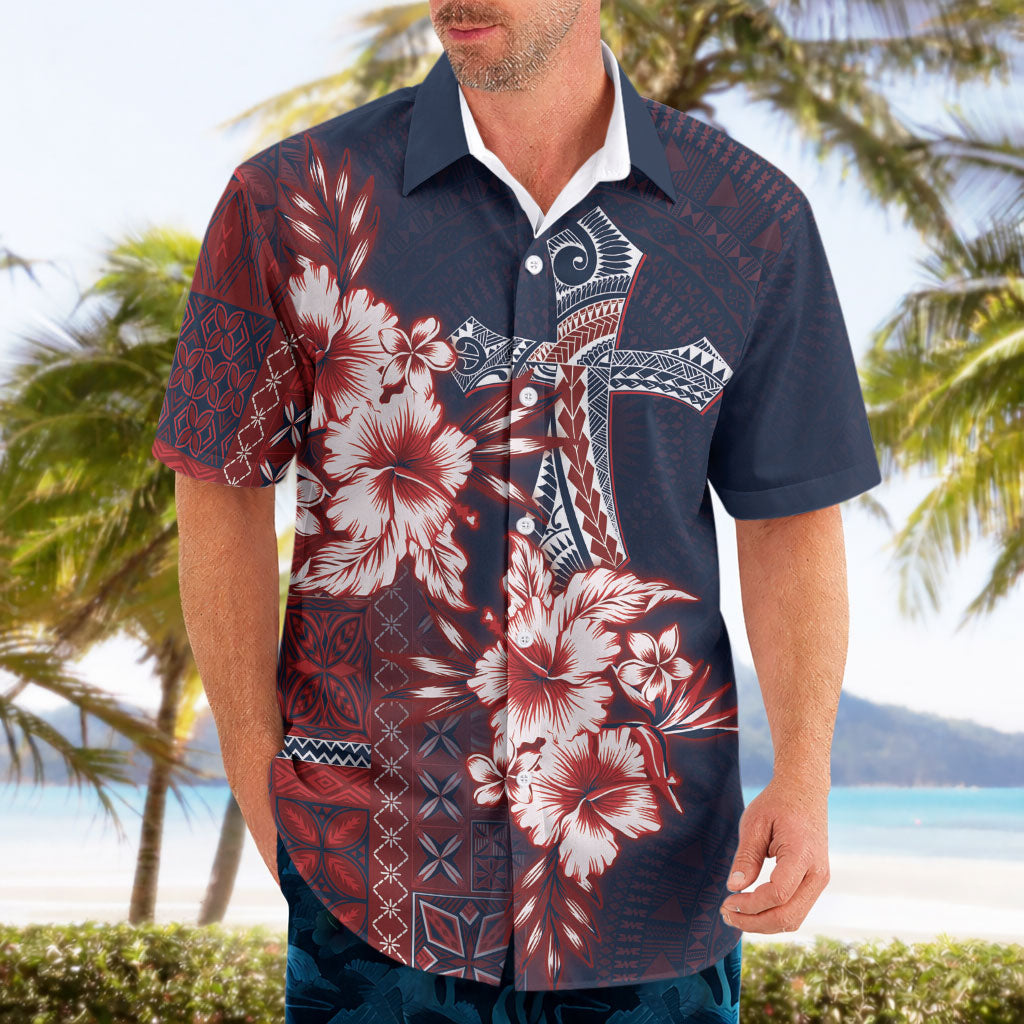 Samoa AIGA Mamanu Siapo Malu Motifs Hawaiian Shirt Flag Color
