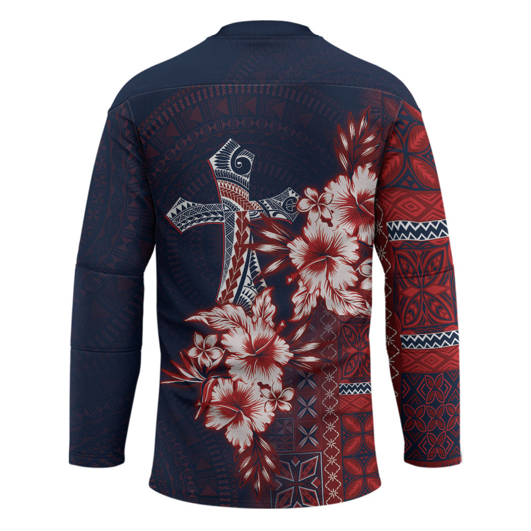Samoa AIGA Mamanu Siapo Malu Motifs Hockey Jersey Flag Color