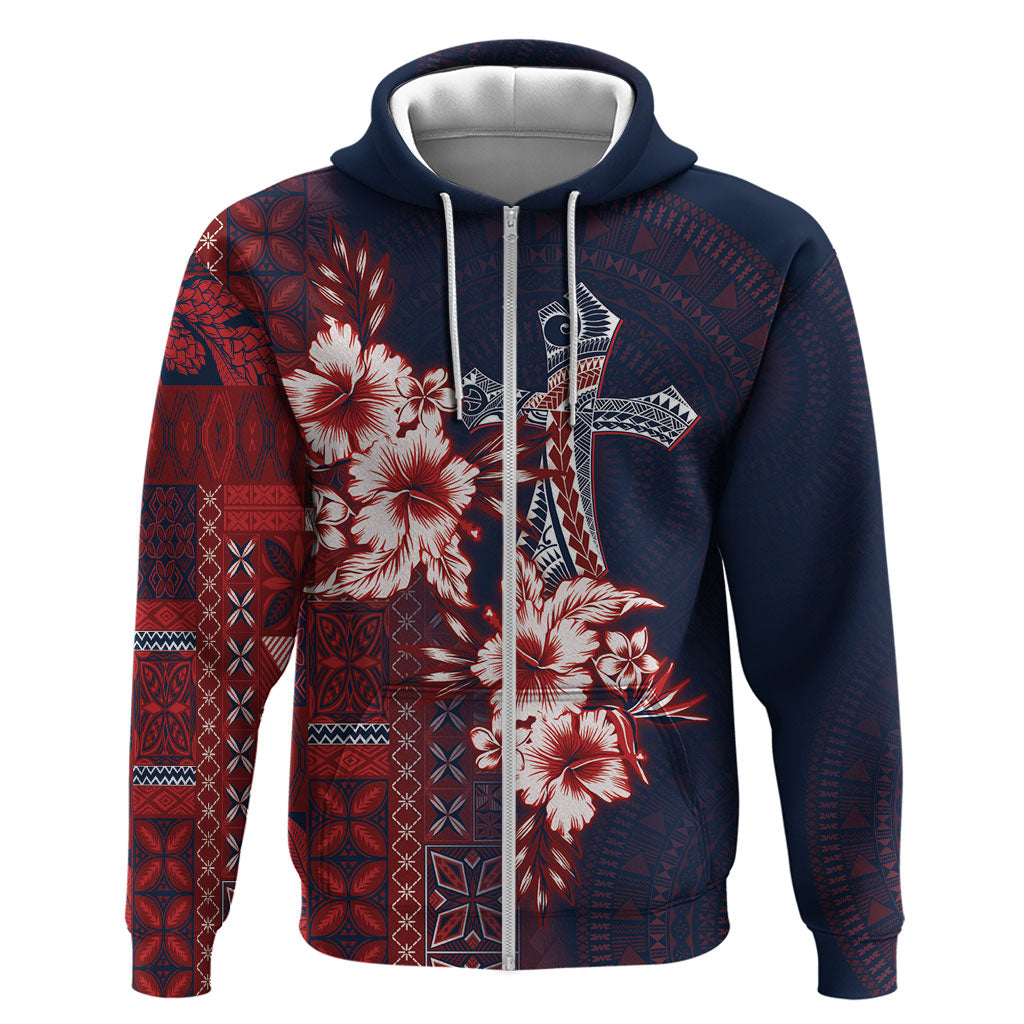 Samoa AIGA Mamanu Siapo Malu Motifs Hoodie Flag Color