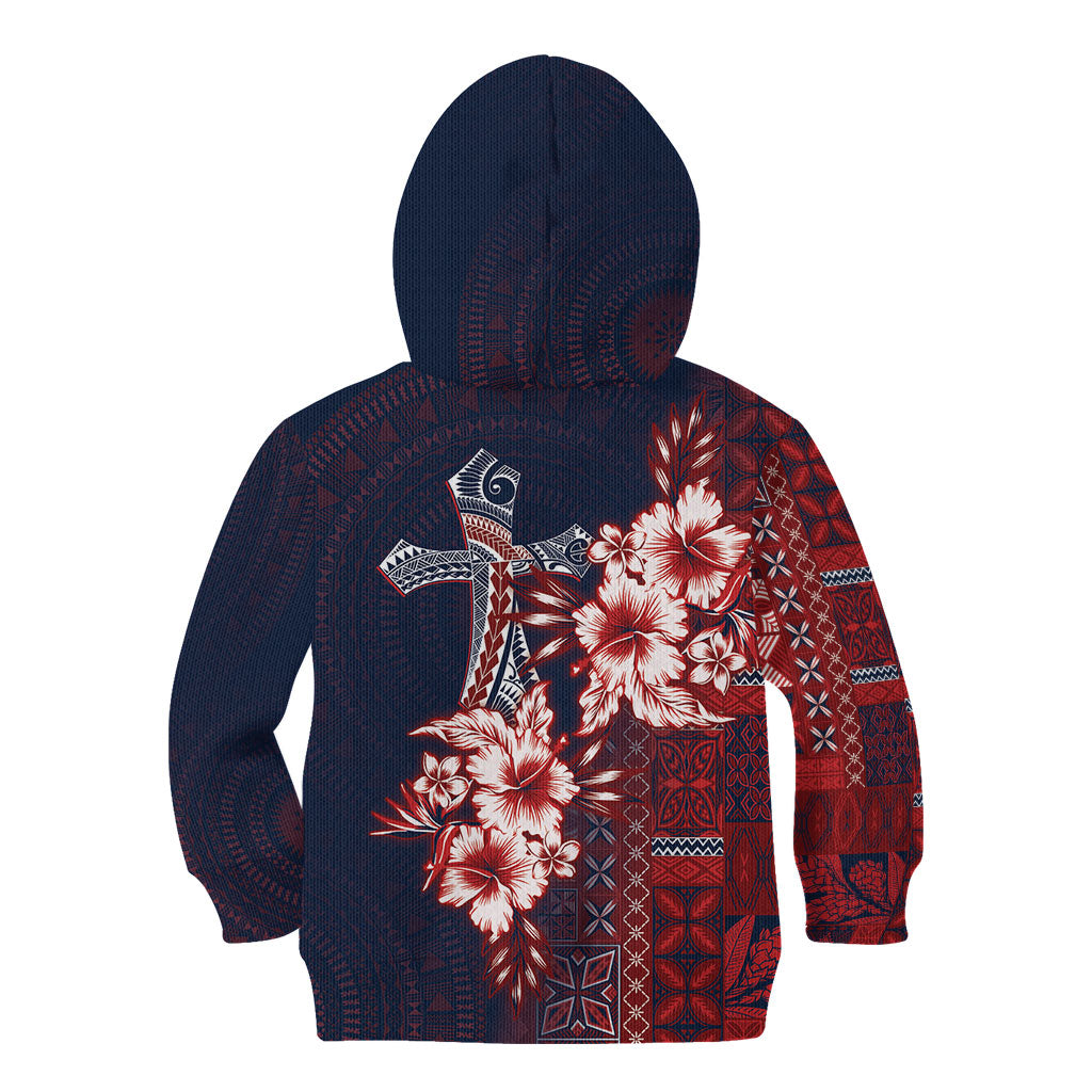 Samoa AIGA Mamanu Siapo Malu Motifs Kid Hoodie Flag Color
