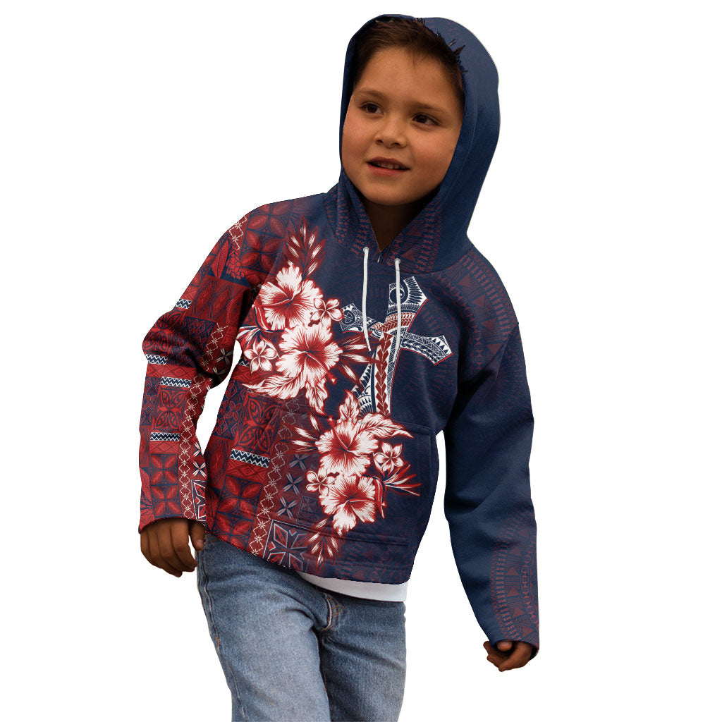 Samoa AIGA Mamanu Siapo Malu Motifs Kid Hoodie Flag Color