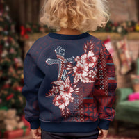 Samoa AIGA Mamanu Siapo Malu Motifs Kid Ugly Christmas Sweater Flag Color