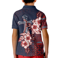 Samoa AIGA Mamanu Siapo Malu Motifs Kid Polo Shirt Flag Color
