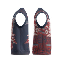 Samoa AIGA Mamanu Siapo Malu Motifs Christmas Knitted V-Neck Vest Flag Color