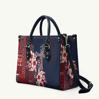 Samoa AIGA Mamanu Siapo Malu Motifs Leather Bag Flag Color