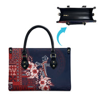 Samoa AIGA Mamanu Siapo Malu Motifs Leather Bag Flag Color