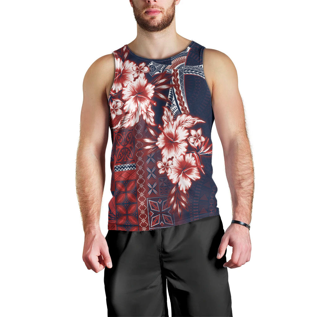 Samoa AIGA Mamanu Siapo Malu Motifs Men Tank Top Flag Color