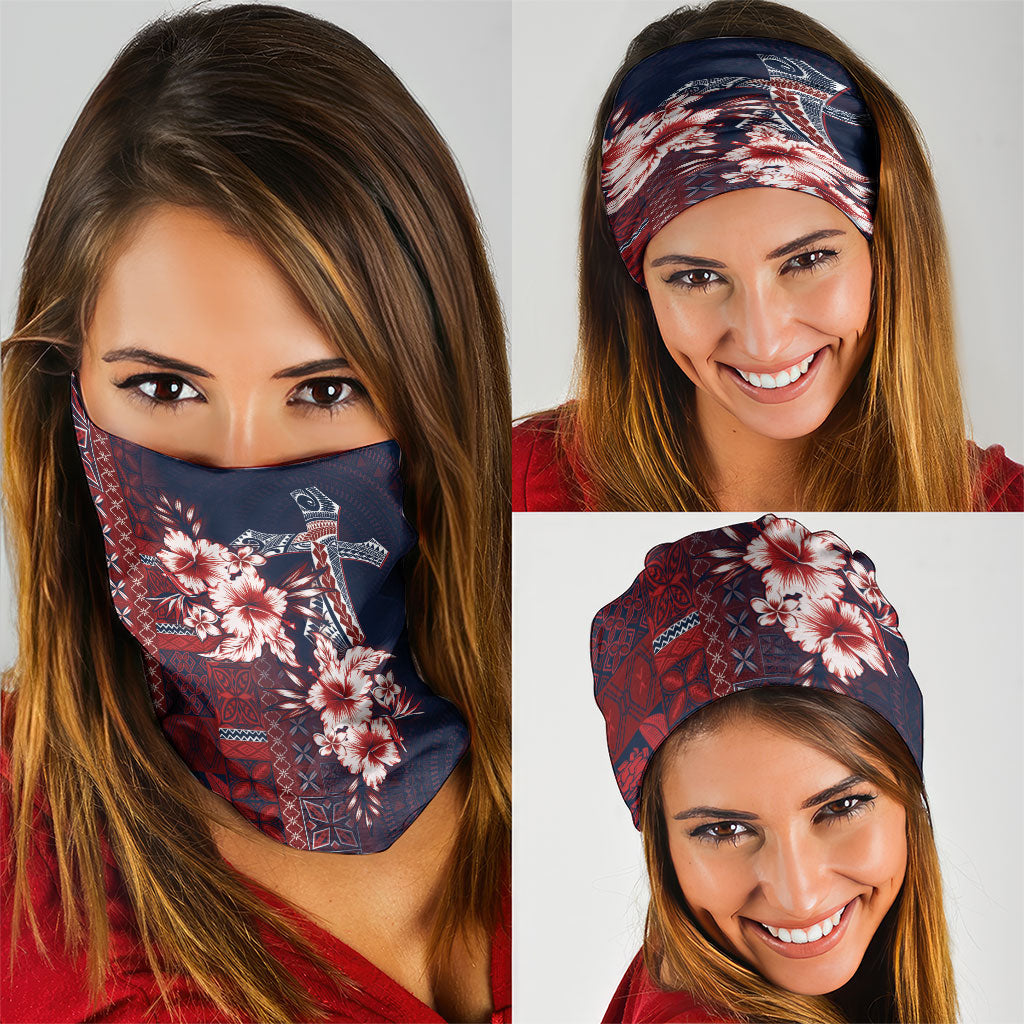 Samoa AIGA Mamanu Siapo Malu Motifs Neck Gaiter Flag Color