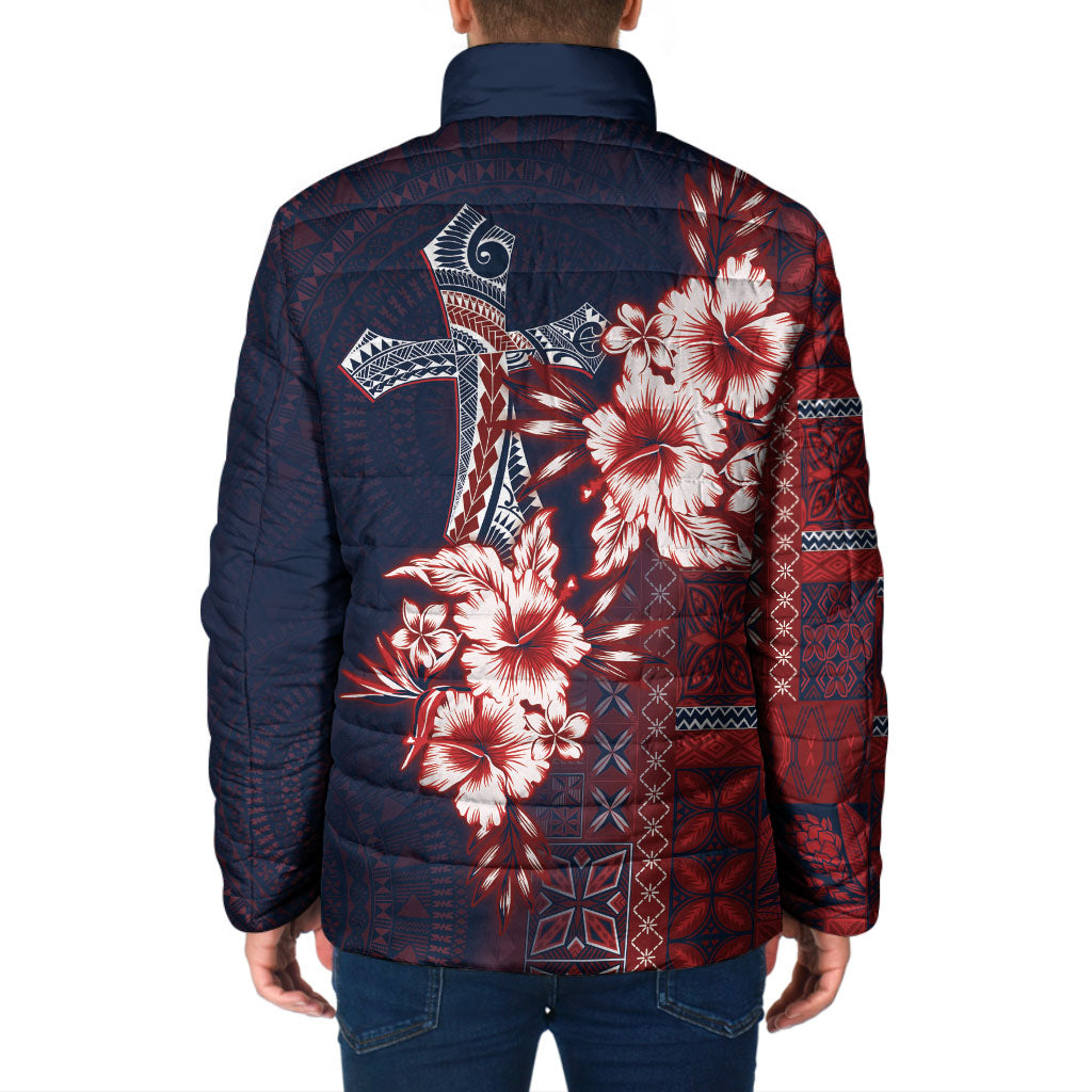 Samoa AIGA Mamanu Siapo Malu Motifs Padded Jacket Flag Color